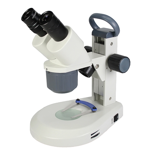 National Optical D-ELS-1 stereo microscope with 10x, 20x and 40x magnification from Microscope World.