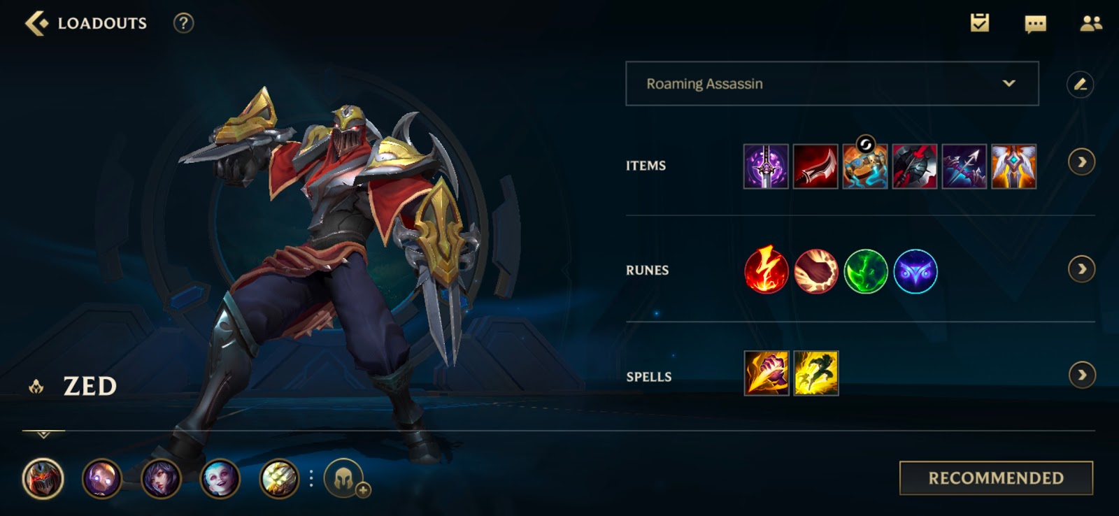 Guide of Zed and Build Items League of Legends Mobile!