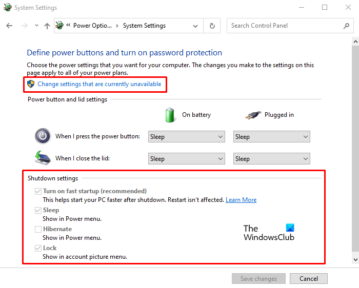 Bật tùy chọn Khởi động nhanh bị thiếu trong Windows 10