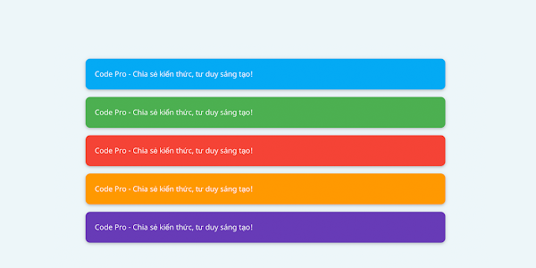 Tạo khung thông báo nhiều màu với CSS đơn giản