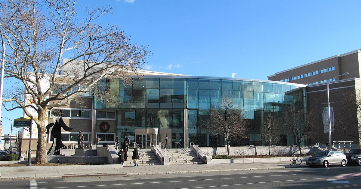 Hartford Public Library Building over Roadway