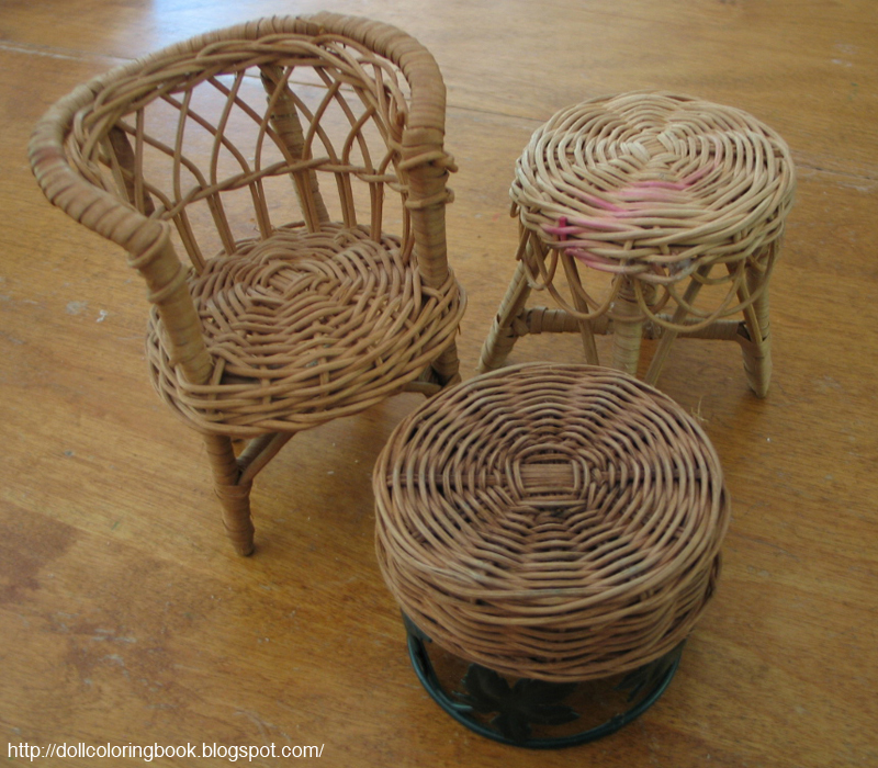 Refinish Wicker Doll Furnishings