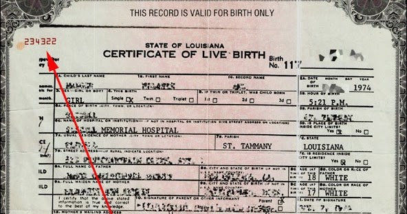MIKIPEDIA LAW BLOG: STATE OF LOUISIANA CERTIFICATE OF LIVE BIRTH