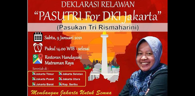 Relawan "Pasutri" Dideklarasikan Untuk Siapkan Mesin Politik Tri Rismaharini Di Pilkada Jakarta Relawan "Pasutri" Dideklarasikan Untuk Siapkan Mesin Politik Tri Rismaharini Di Pilkada Jakarta