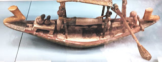 Ancient Egyptian boat model at British Museum