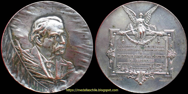 Medalla a Antonio Canovas España Argentina