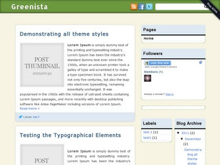 Greenista-blogger-template