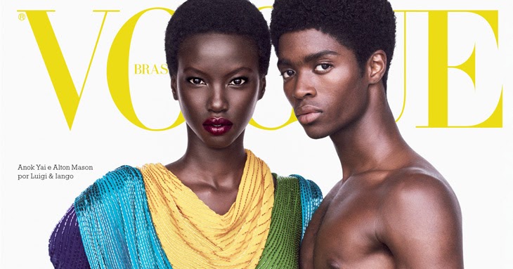 Alton Mason & Anok Yai Cover Vogue Brazil August 2019 Issue | It's Not ...