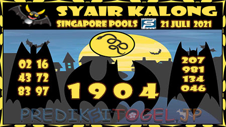 Syair Kalong SGP Rabu 21-Jul-2021