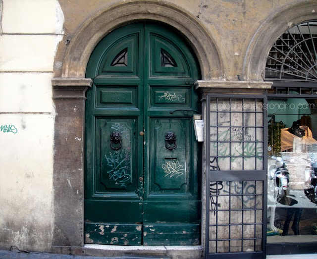 green doors in rome