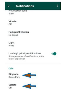 whatsapp call ringhtone, vibration