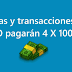 Cuentas y transacciones que pagarán 4 X 1000 en 2021