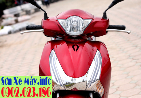 Sơn xe Honda Sh màu đỏ Candy cực đẹp