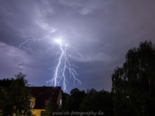 Wetterfotografie Gewitterzelle Hamm Blitz lightning