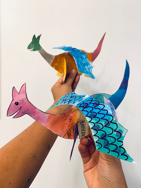 How to Make Paper Dragons (Easy Free Printable Model included)