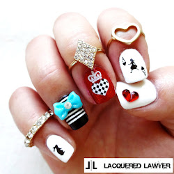 alice nail disney wonderland nails inspired designs lawyer lacqueredlawyer cute stamping simple lacquered