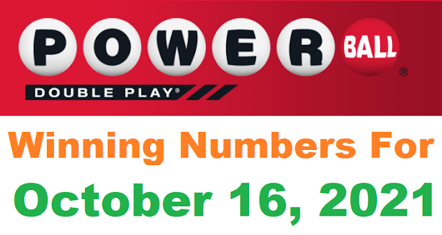 PowerBall  Double Play Winning Numbers for October 16, 2021