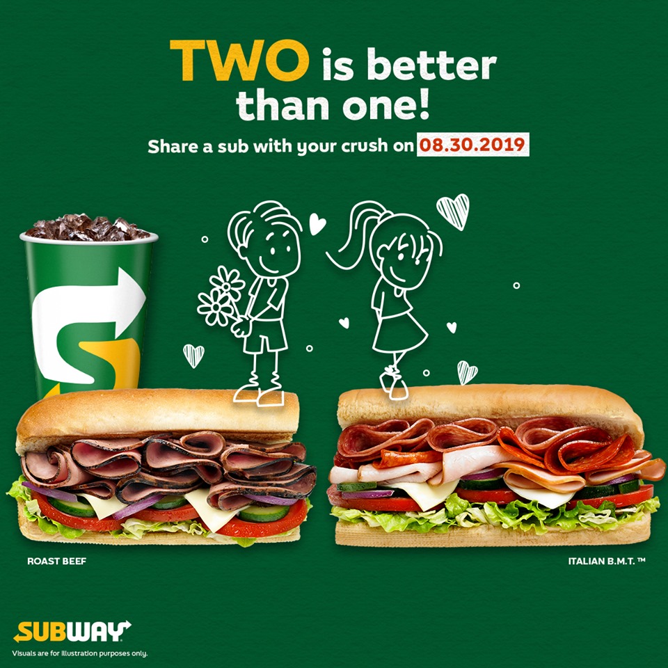 Manila Shopper Subway Buy1 Get1 Promo Aug 30 2019