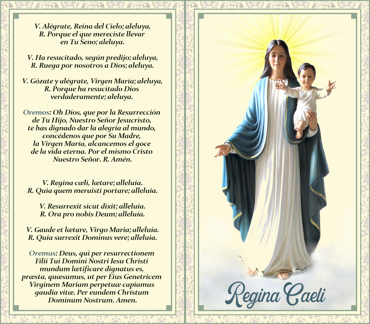 Como ovejas sin Pastor LA SALUTACIÓN PASCUAL A NUESTRA SANTA MADRE