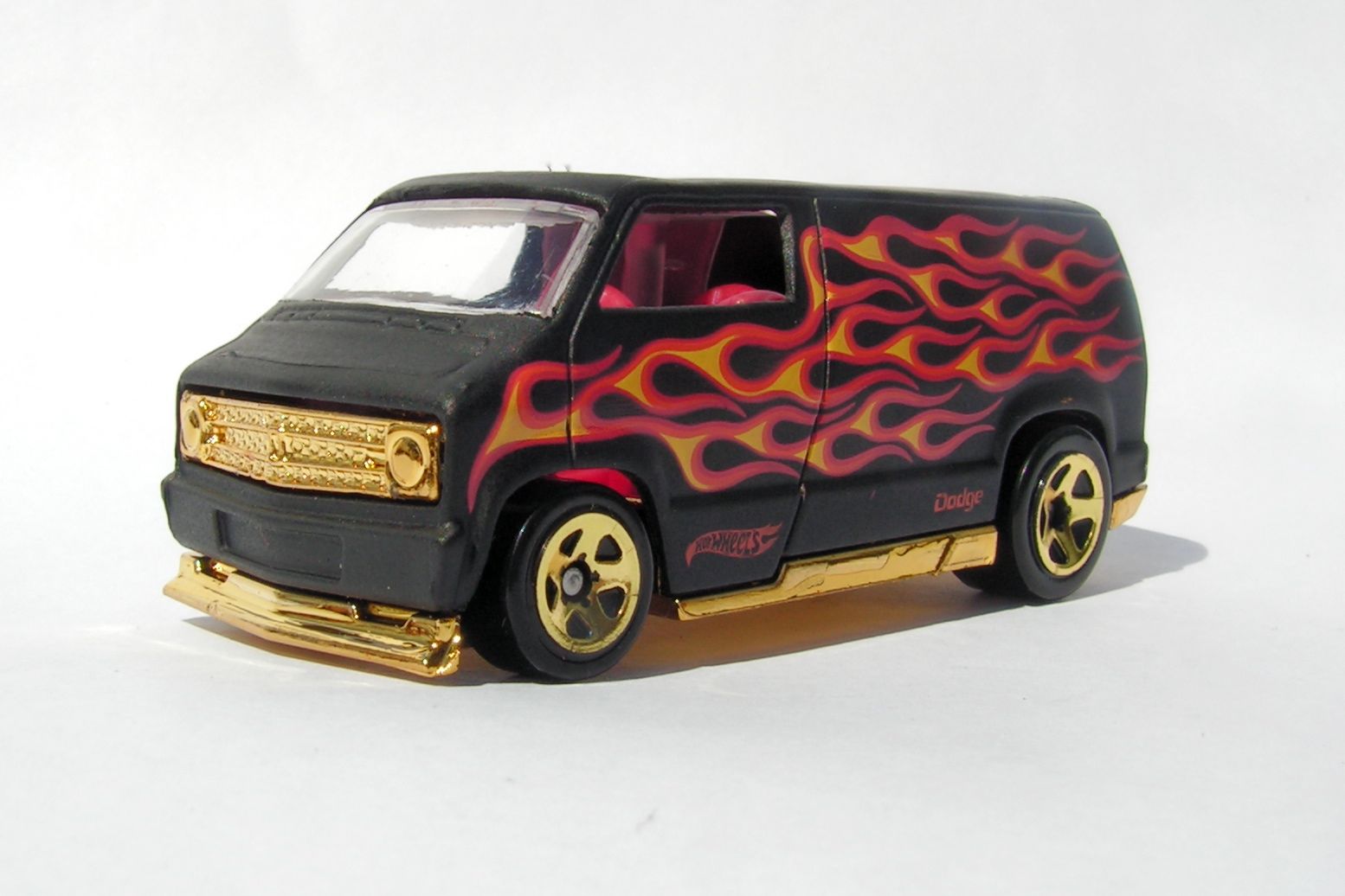 van with flames