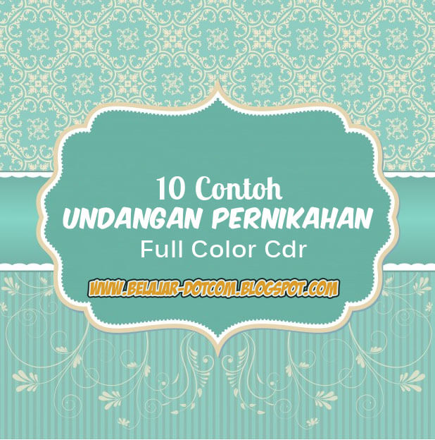 10 Contoh Undangan Pernikahan Full Color Cdr Kumpulan Tutorial