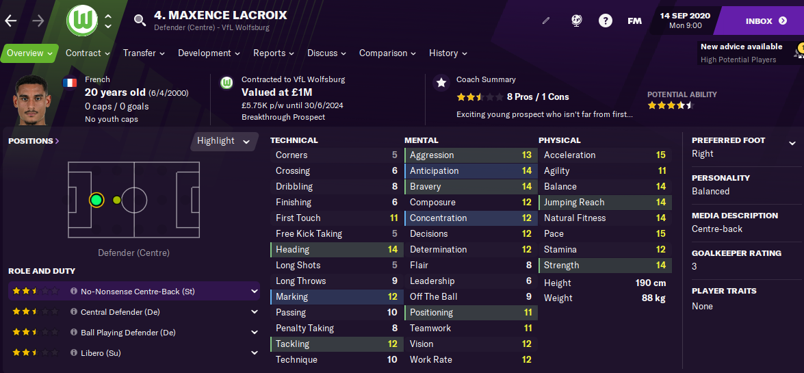 FM21 Maxence Lacroix FM21 Maxence Lacroix