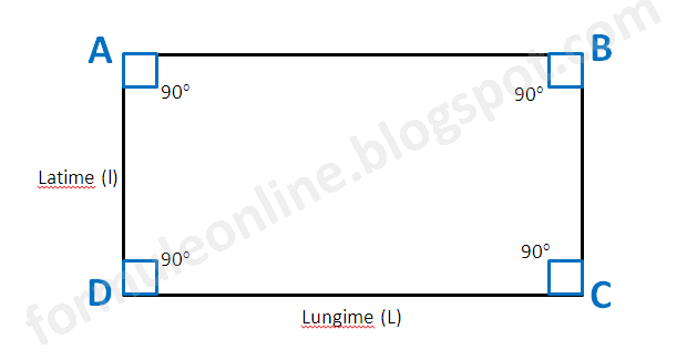 Dreptunghiul | formule online probleme si exercitii rezolvate