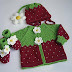 Set knitting strawberry baby