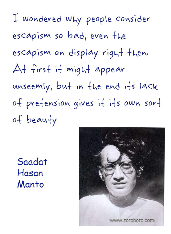 Saadat Hasan Manto Quotes. Saadat Hasan Manto Shayari, Poems, Saadat Hasan Manto Shayari Hindi Quotes & English Quotes