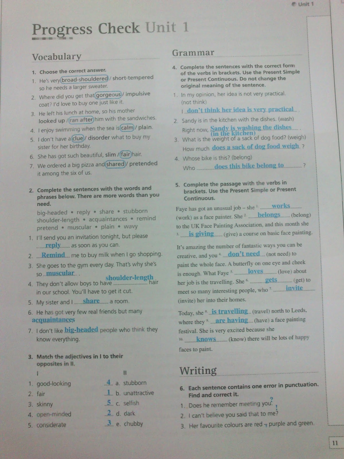 english-s-cool-answers-for-the-review-of-unit-1-workbook