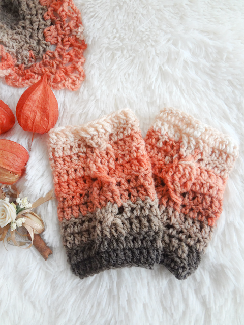 Crochet Cable Warmers - free pattern