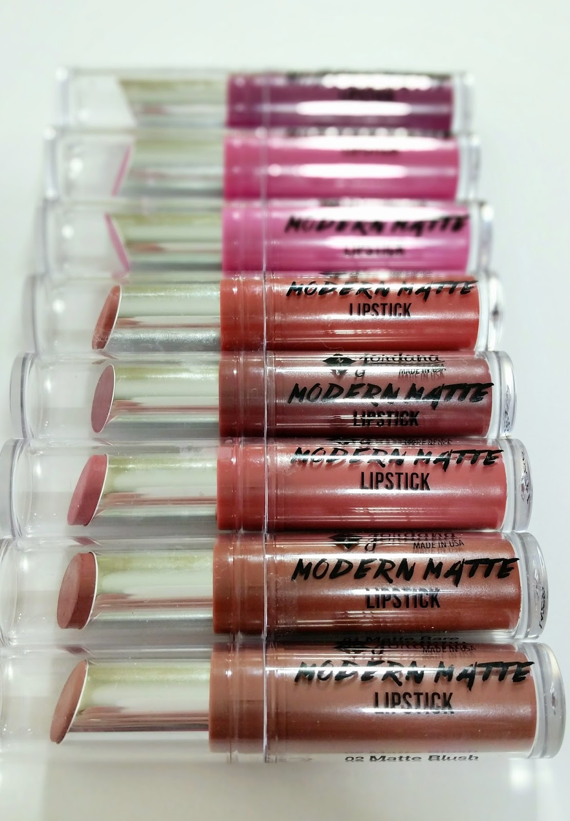 Jordana Modern Matte Lipstick Review and Swatches | The Budget Beauty Blog