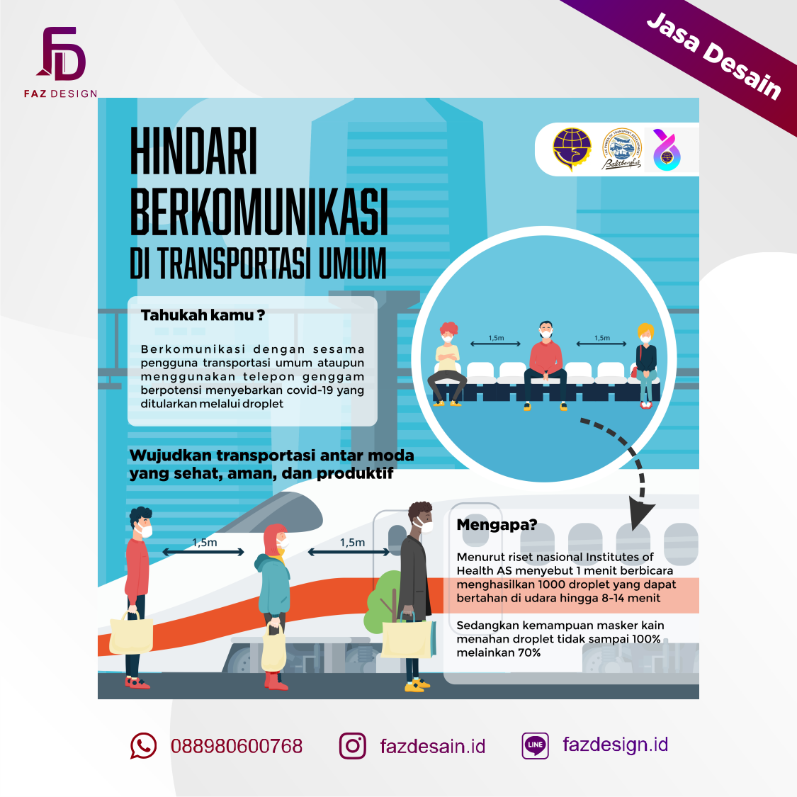 Desain Poster Infografis Tentang Social Distancing Covid 19fazdesain Id