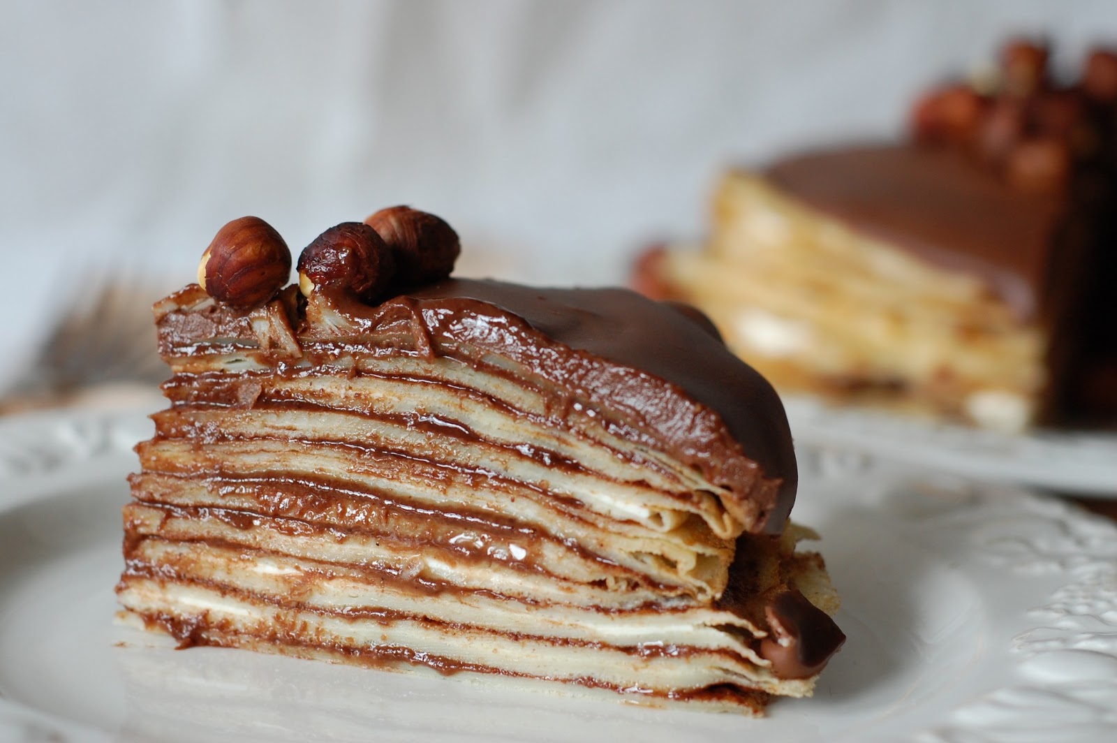 ...With Love and Cake Nutella and Cream Cheese Crêpe Cake.