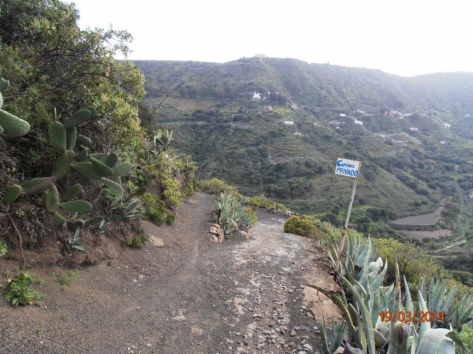 Bajada hacia el Barranco de las Goteras Bajada hacia el Barranco de las Goteras