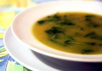 Sopa de Batata-Doce com Agrião (vegana)