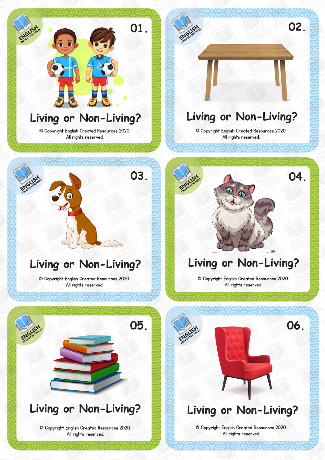 Living And Non Living Things – English Created Resources