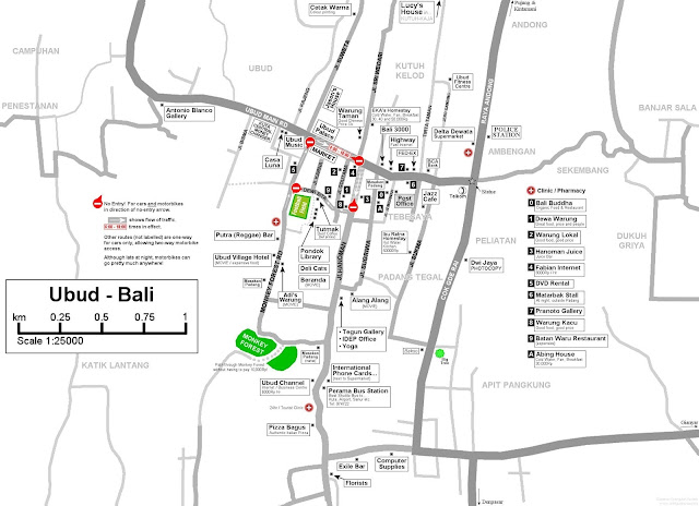 Mapa de Ubud