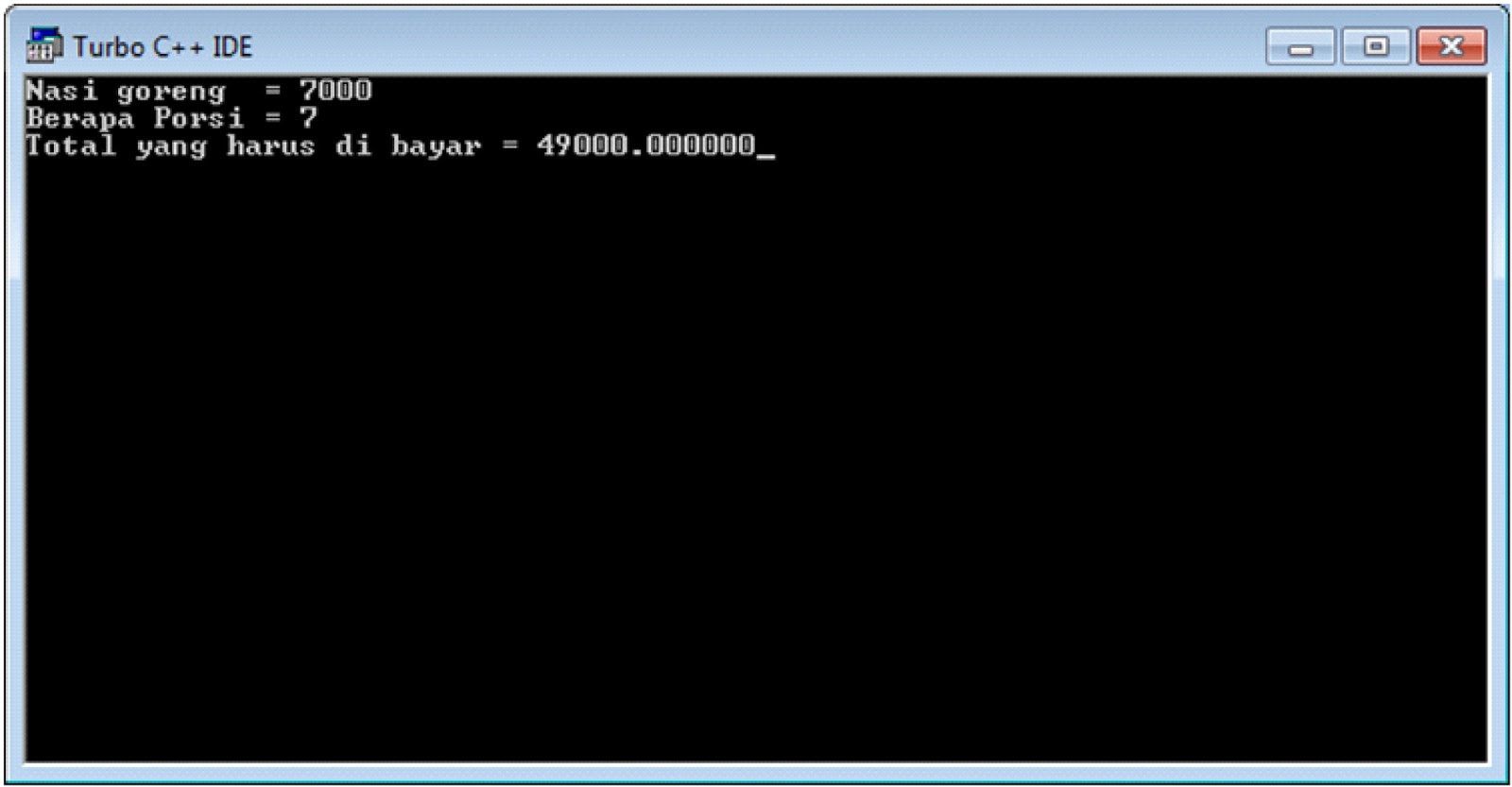 Maulana Syarif Hidayatulloh: PROGRAM SEDERHANA C++ (SISTEM PADA MENU ...