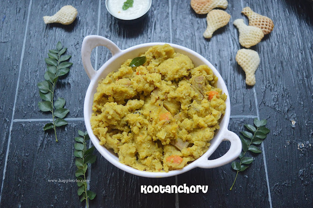 Kootanchoru Recipe | Rice with lentils and Mixed Vegetables