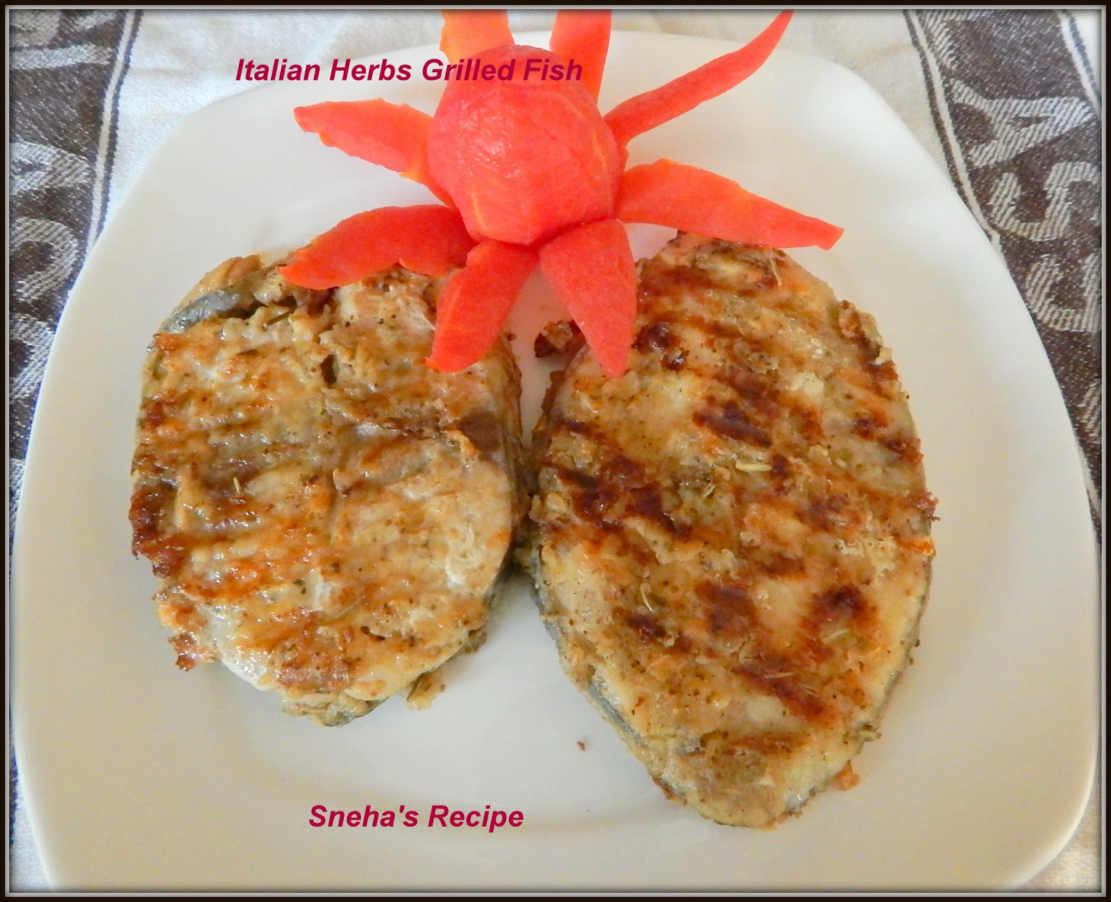 Italian Herbs Grilled Fish FishFriday Sneha's Recipe