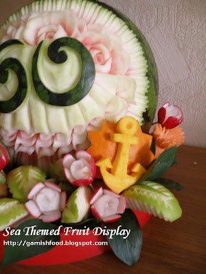 sea theme watermelon carving