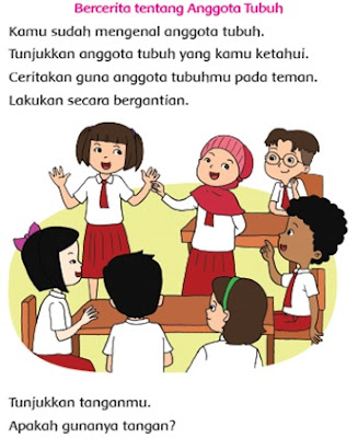 Bercerita tentang anggota Tubuh Materi SD Kelas 1