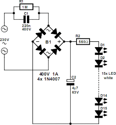 Mains Powered White LED Lamp | Xtreme Circuits