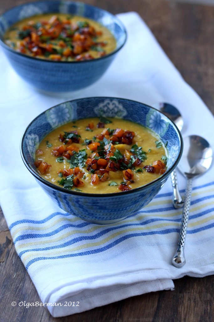 Mango & Tomato Butternut Squash and Corn Chowder from Martha Stewart