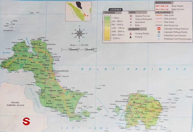 Gambar Peta Atlas Provinsi Bangka Belitung
