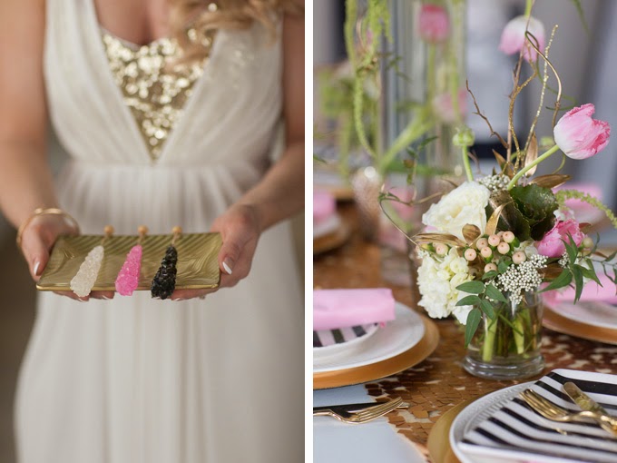 Glam Pink, Black and White Styled Shoot