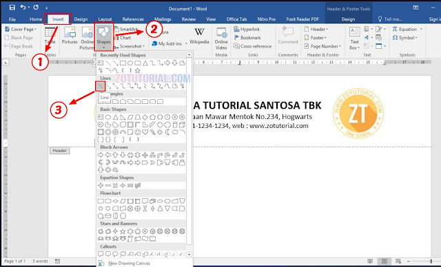 Tutorial Membuat KOP Surat Resmi Kantoran di Word 2 Logo