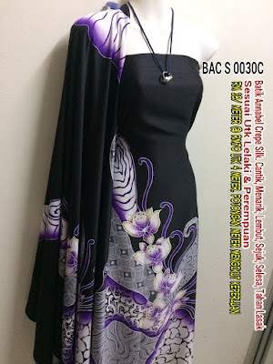 BAC S 0030C:  BATIK ANNABEL CREPE SILK,  CANTIK, MENARIK, LEMBUT, SEJUK, SELESA, TAHAN LASAK