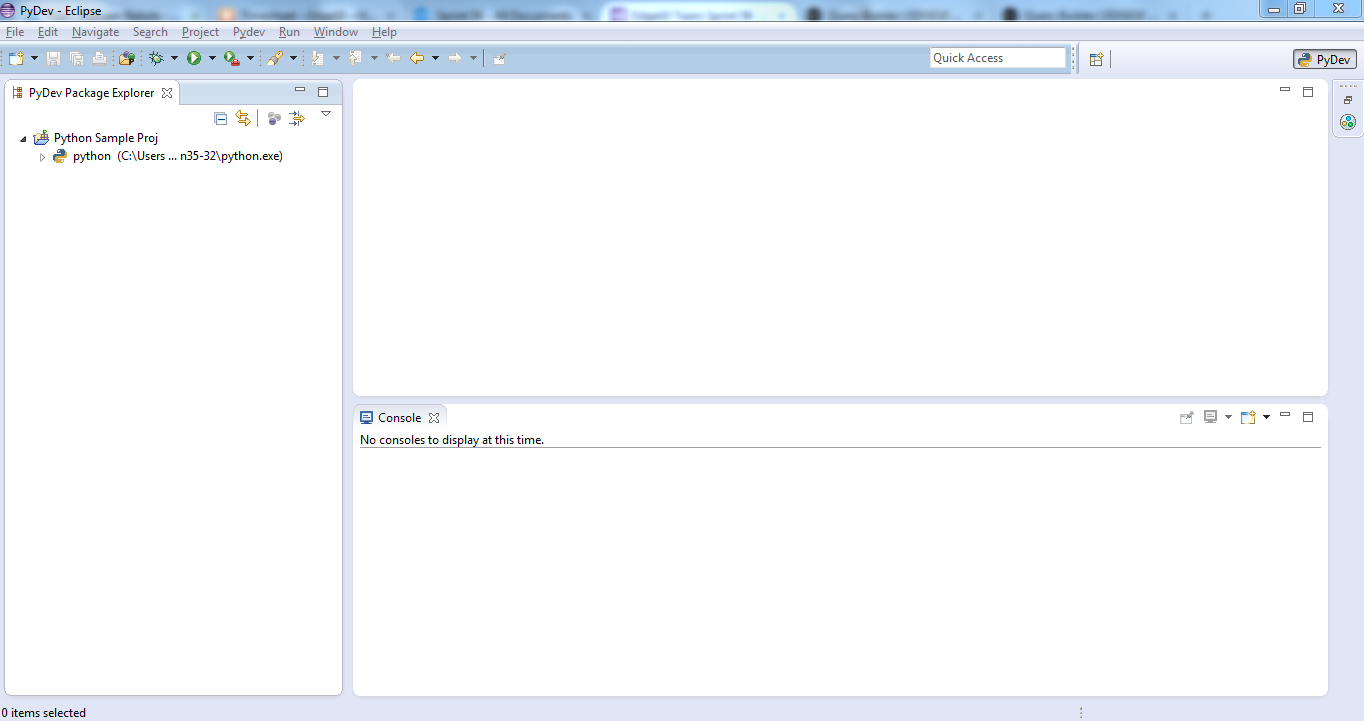 Eclipse IDE Python Interpreter in Eclipse IDE Console Automation Home